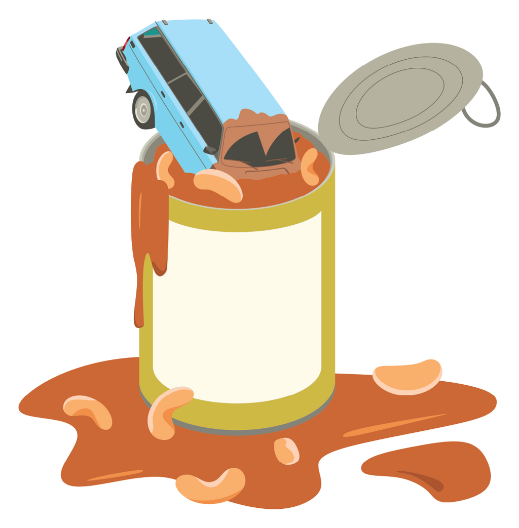 Small Bean Can Sticker