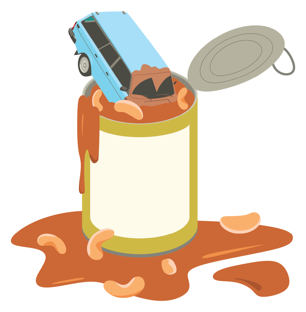 Small Bean Can Sticker