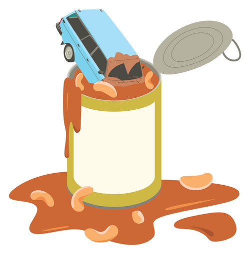 Small Bean Can Sticker