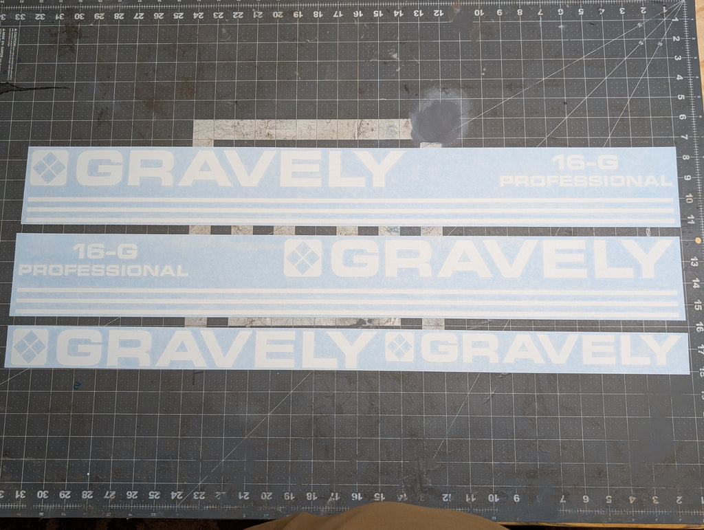 Gravely G-Series Decal Set